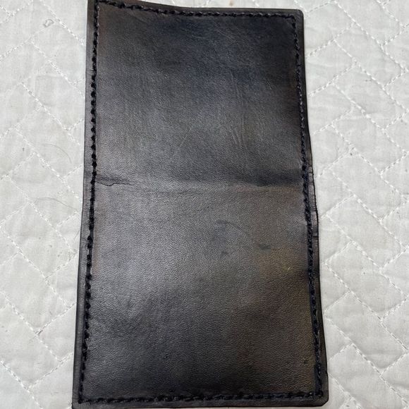 Handmade Custom Black Slim Folding Wallet w/ Pockets - OS - Picture 2 of 6